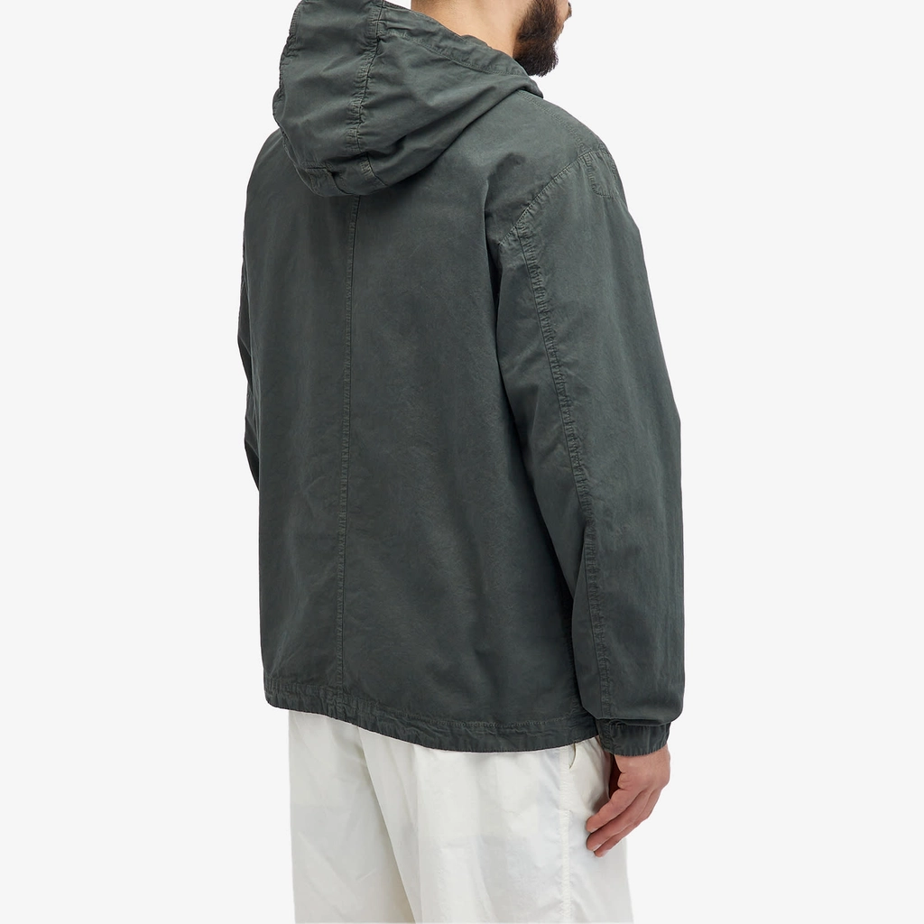 Stone Island Men's Brushed Cotton Canvas Hooded Overshirt Musk